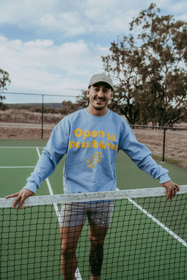 Open to Possibilities Reversible Sweater - Blue Haze