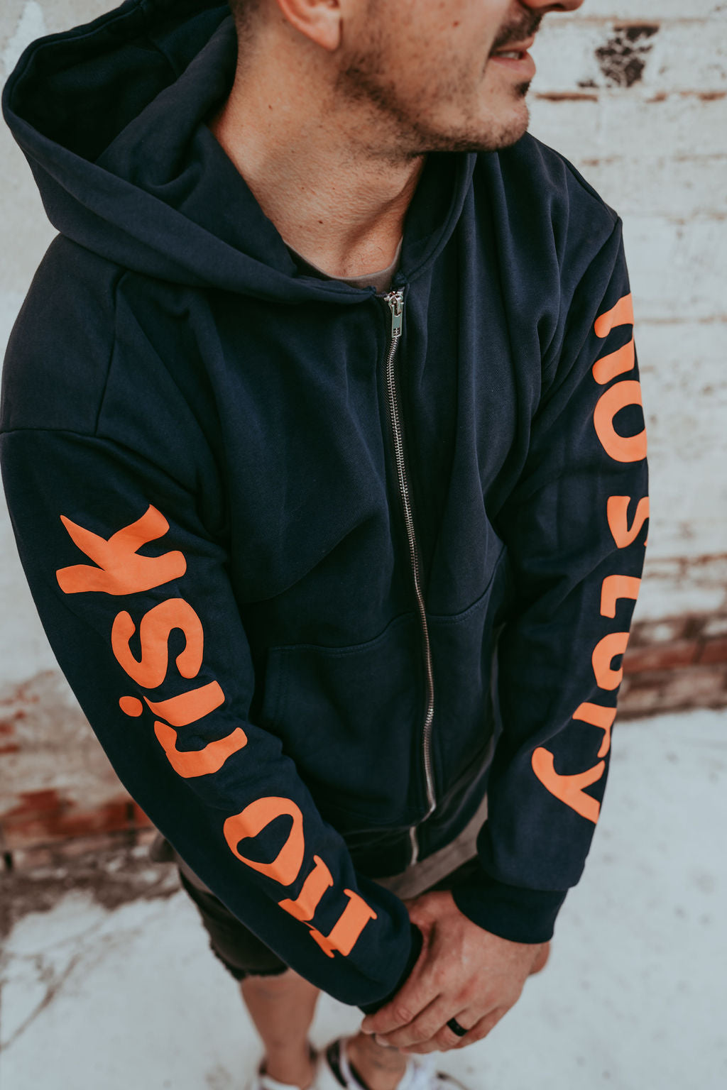 No Risk No Story Zip Up - Space Blue