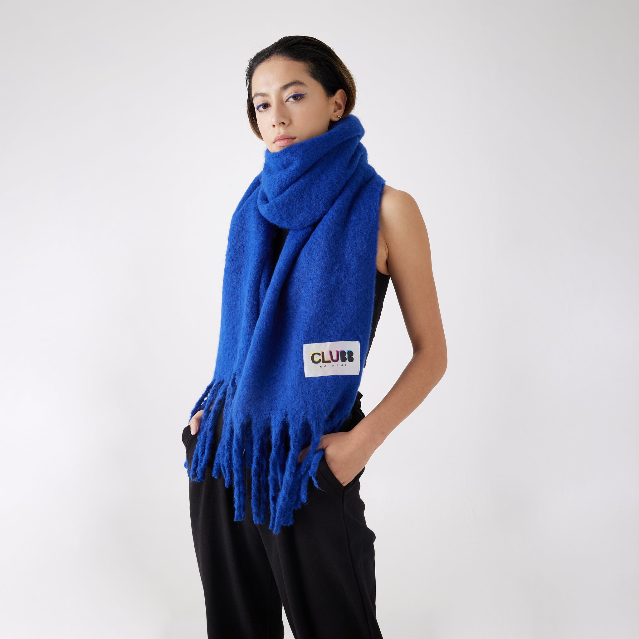 OVERSIZED SCARF BLUE