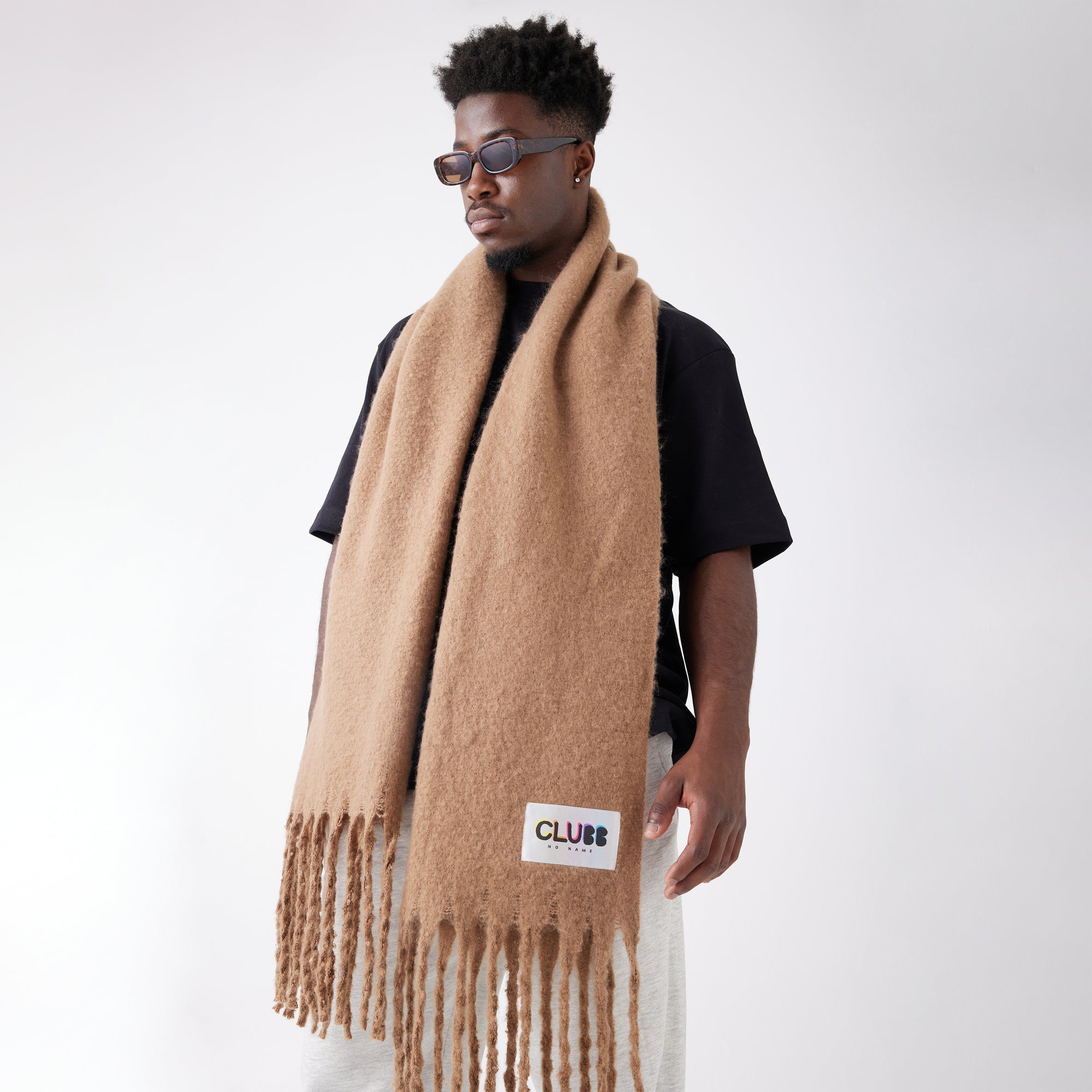 OVERSIZED SCARF CAMEL
